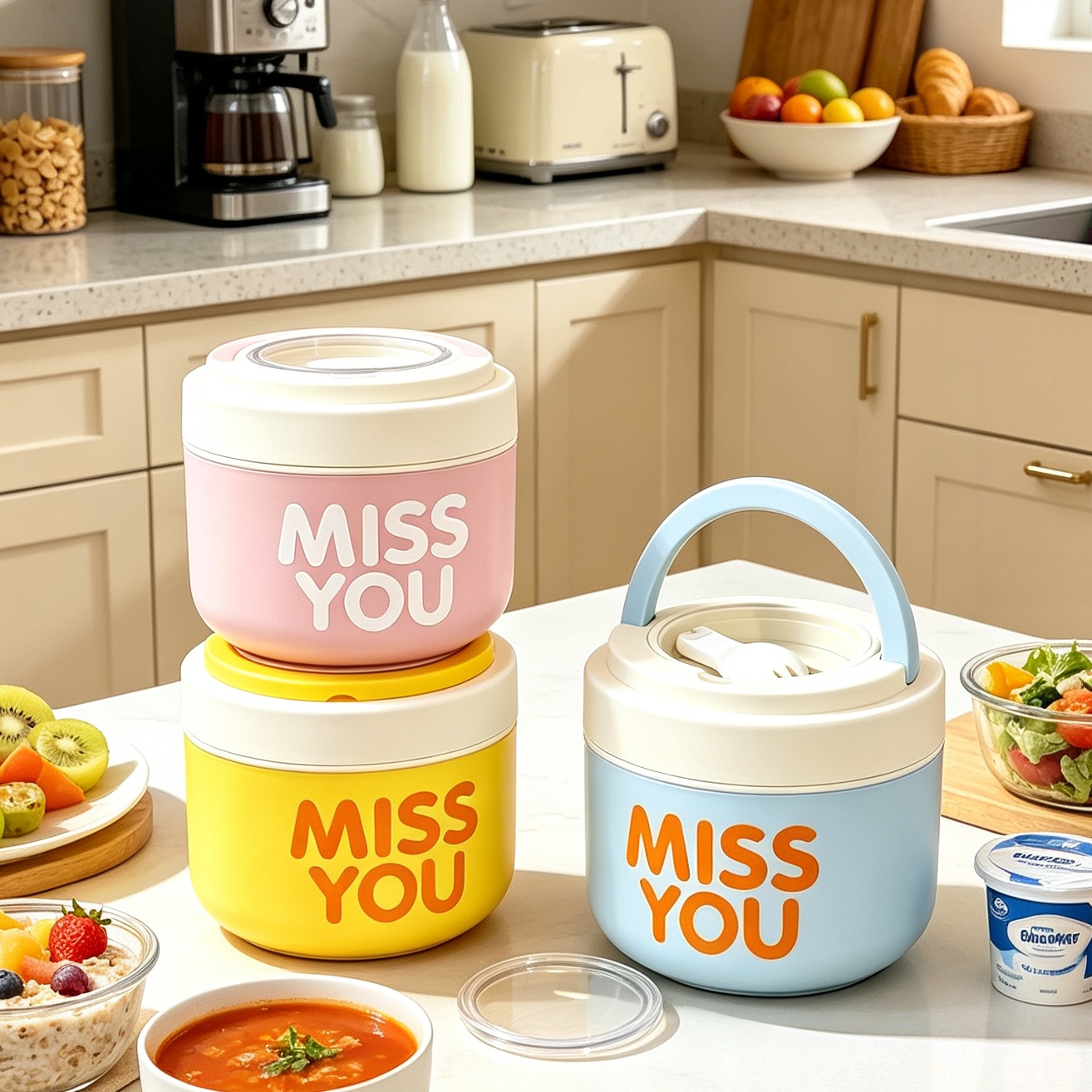 Food Xxl - Taza de desayuno aislada de acero