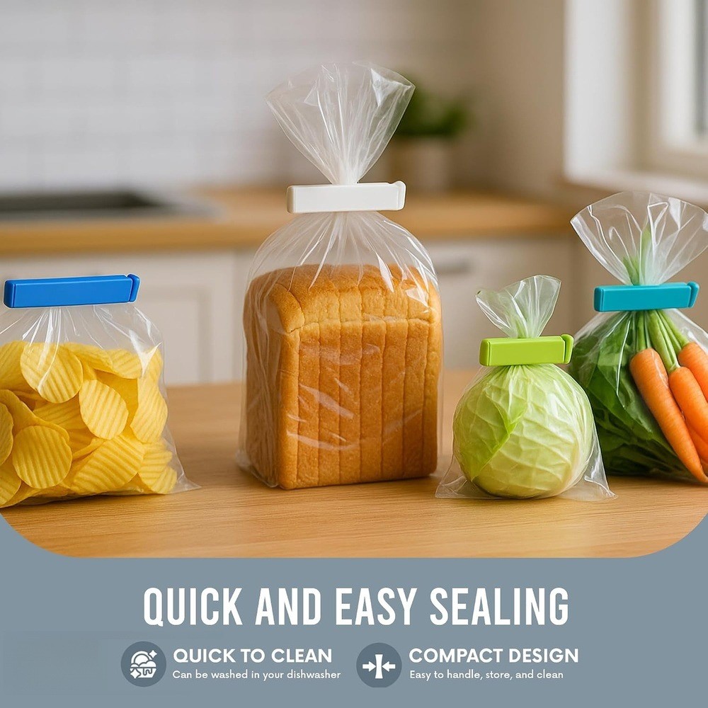 Quality Food Snacks - Clips de Sellado para Bolsas de