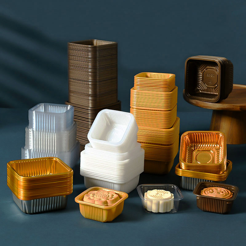 Food Or Snacks - Mooncake-bandeja de plástico para repostería, suministros