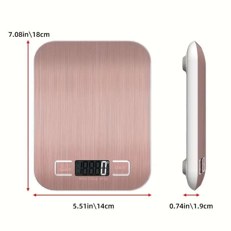 Báscula de cocina rosa de 10kg - Food Xxl reseña y precio
