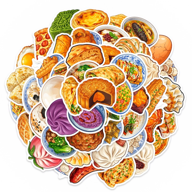 50 pegatinas de material DIY p - Food Or Snacks reseña y precio