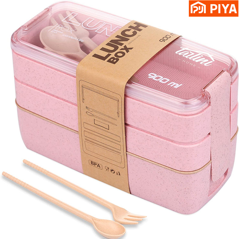 Caja Bento de paja de trigo co - Food Or Snacks reseña y precio