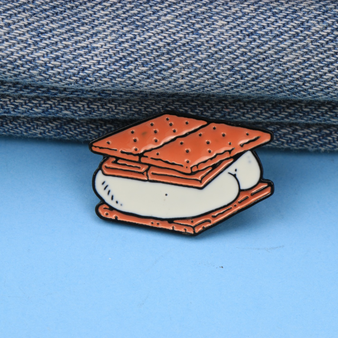 Broche de esmalte de metal con - Zinc Food Snacks reseña y precio