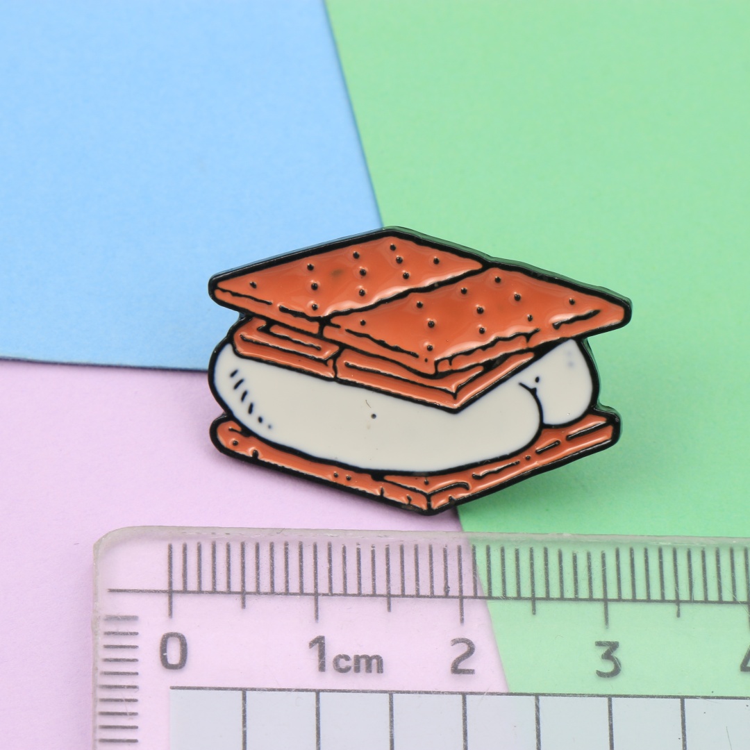 Broche de esmalte de metal con - Zinc Food Snacks reseña y precio